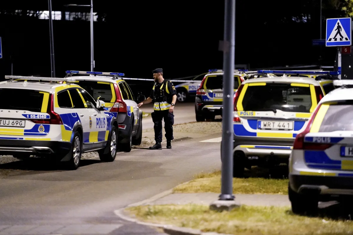 A police officer was shoot to death during a shooting in Gothenburg, July 1, 2021.