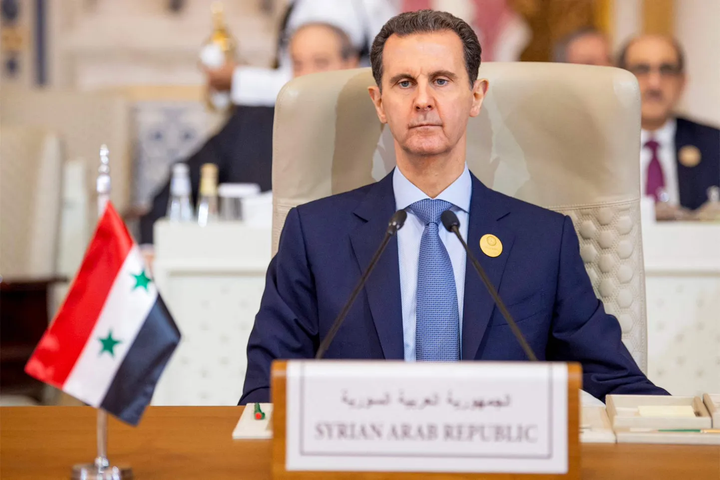 Süüria president Bashar al-Assad 11. novembril 2023 Araabia Liiga ja Islami Koostööorganisatsiooni (OIC) erakorralisel kohtumisel Saudi 
 Araabia pealinnas Ar-Riyāḑis.