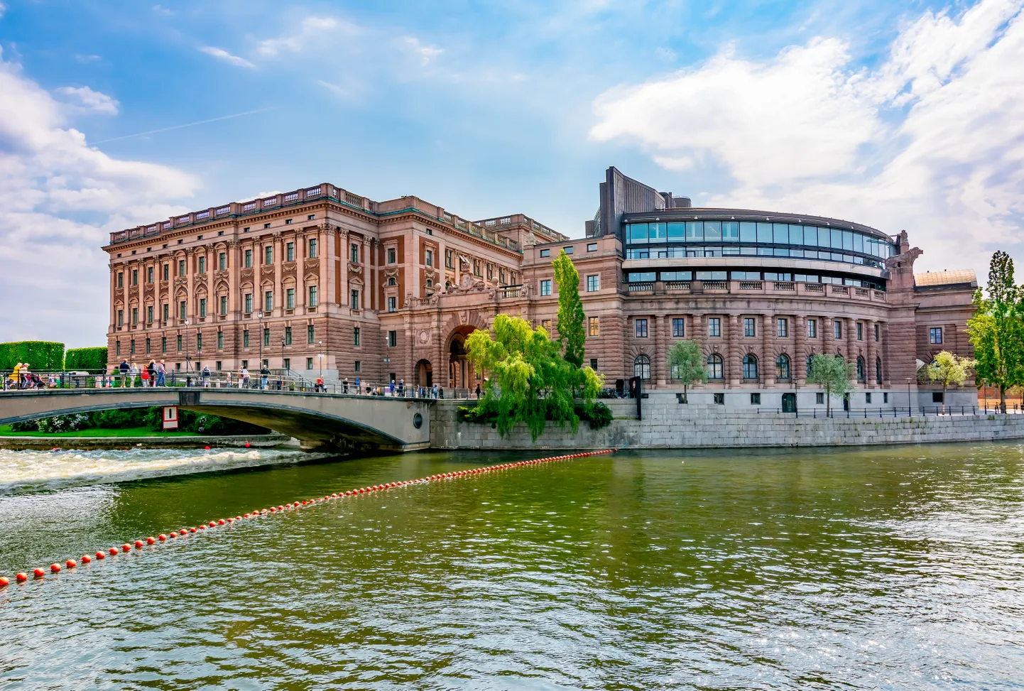 Rootsi parlamendi Riksdagi hoone Stockholmis.