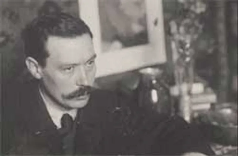 Janis Rozentāls savā darbnīcā Alberta ielas dzīvoklī ap 1905. – 1906. gadu