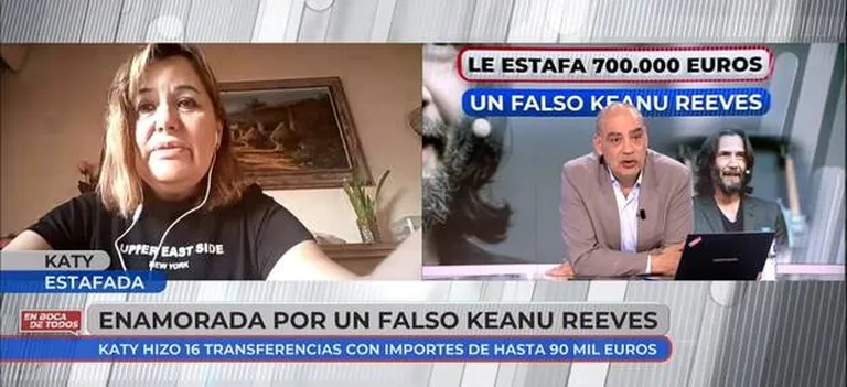 Keanu Reevesina esinenud kelmile sadu tuhandeid saatnud Katy andis intervjuu Hispaania telesaates, kus hoiatas kõiki inimesi sarnaste pettuste eest.