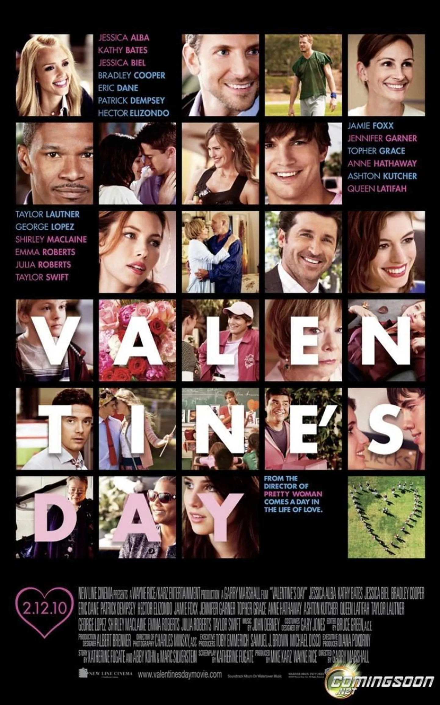Romantiline komöödia "Valentinipäev" jälgib aasta romantilisimal päeval Los Angeleses erinevaid inimesi, kelle rajad mingil hetkel ristuvad.