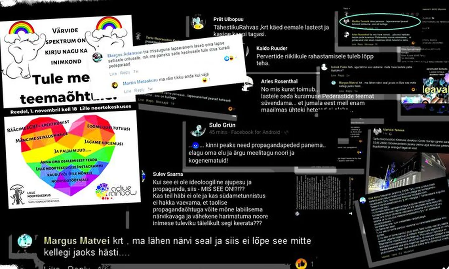 Примеры того, как в последние дни клеймили тартуских молодежных работников.