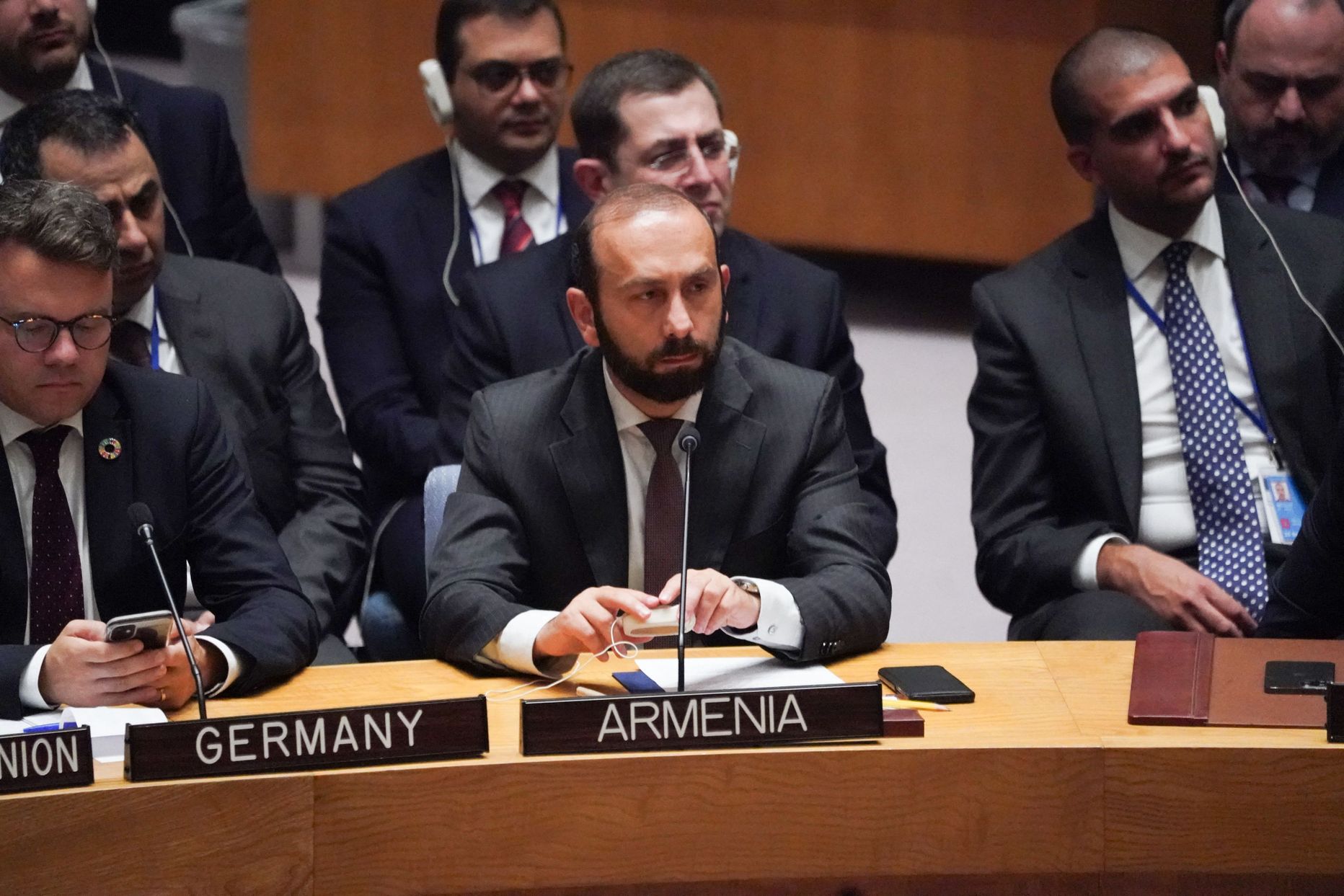 Armeenia välisminister Ararat Mirzojan ÜRO Julgeolekunõukogus.