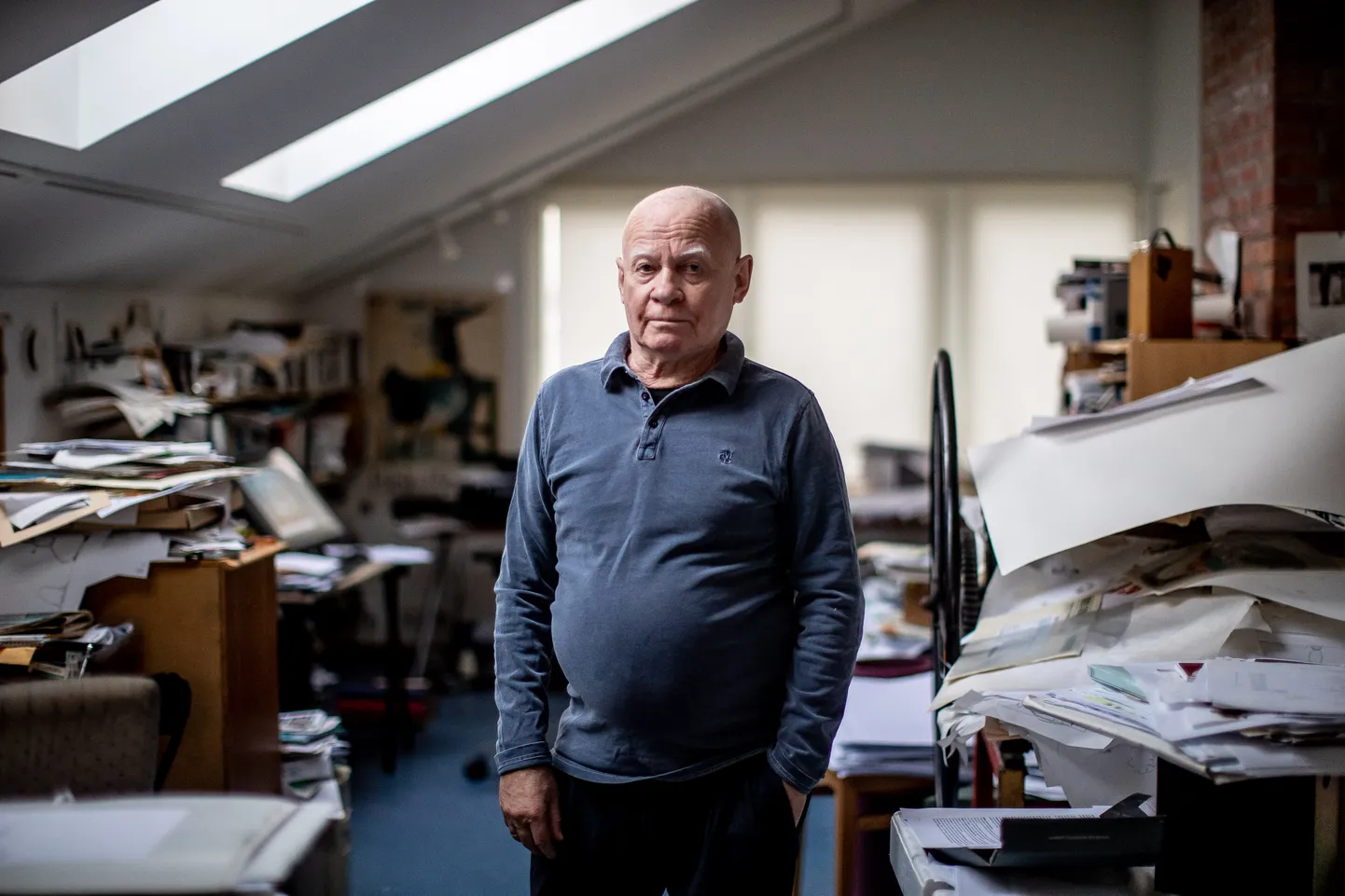 Priit Pärn oma kodus.