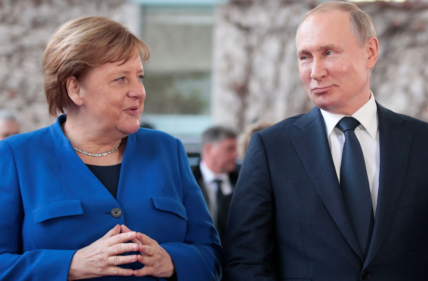 Angela Merkel ja Vladimir Putin Liibüa konverentsil.