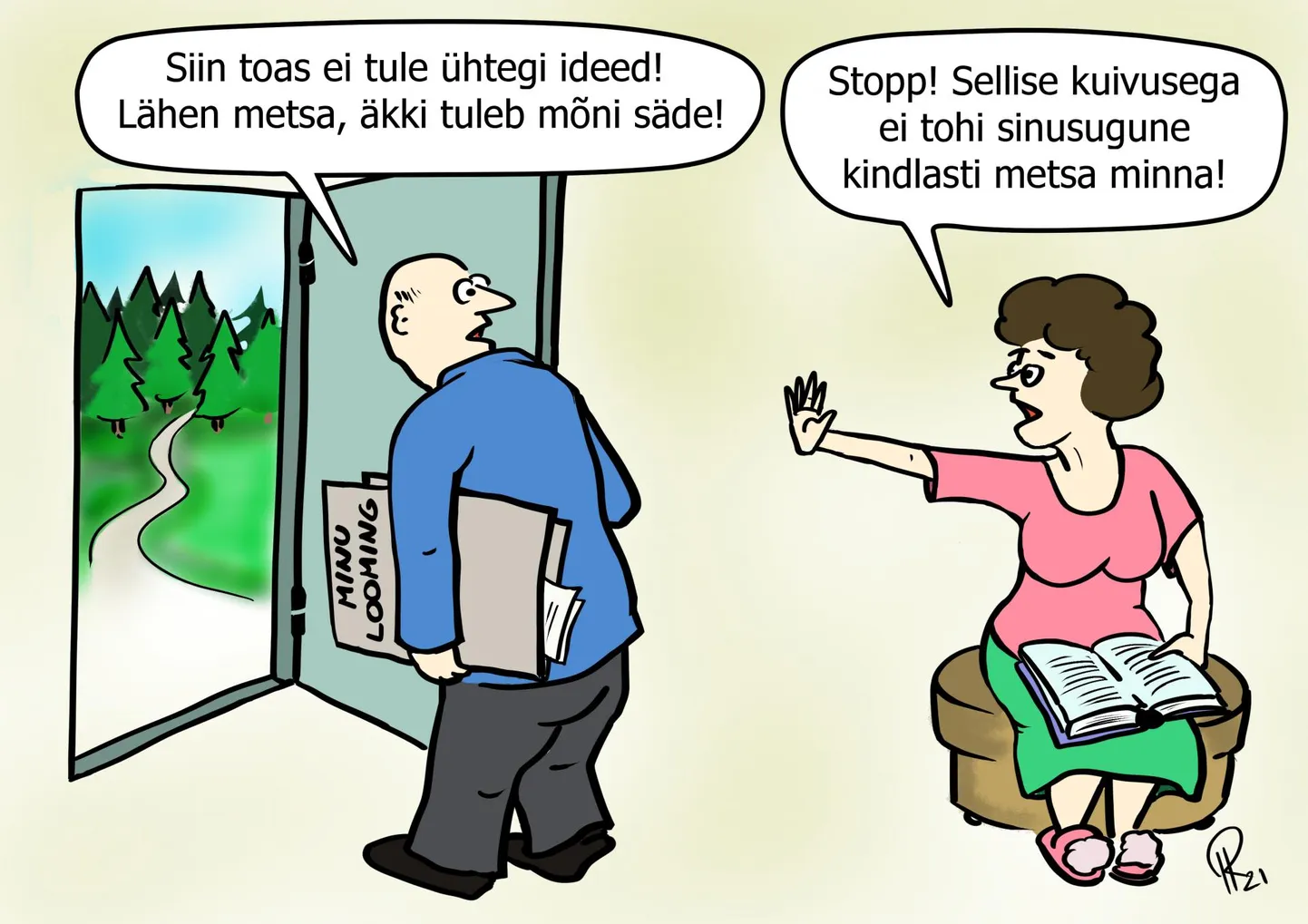 Nädala karikatuur "Tuleohtlik aeg".
