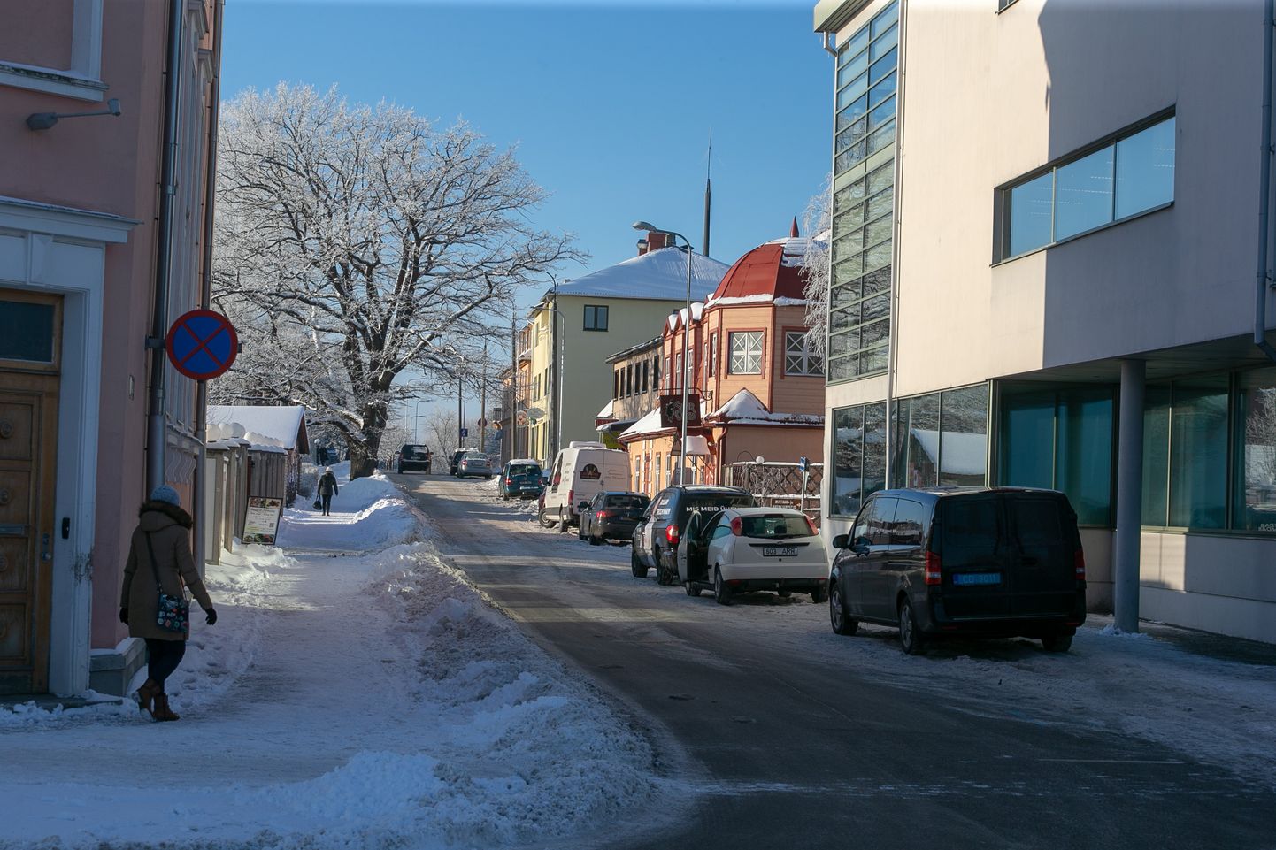 Talvine tänav Viljandis.