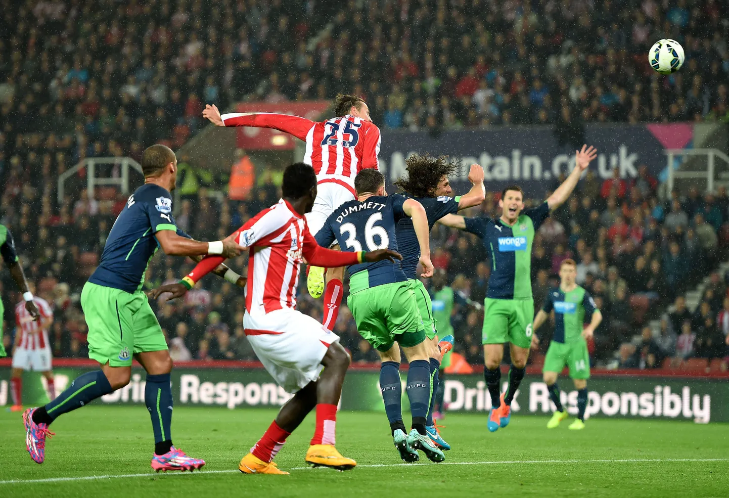 Peter Crouch (nr. 25) saadab palli Newcastle Unitedi väravasse.