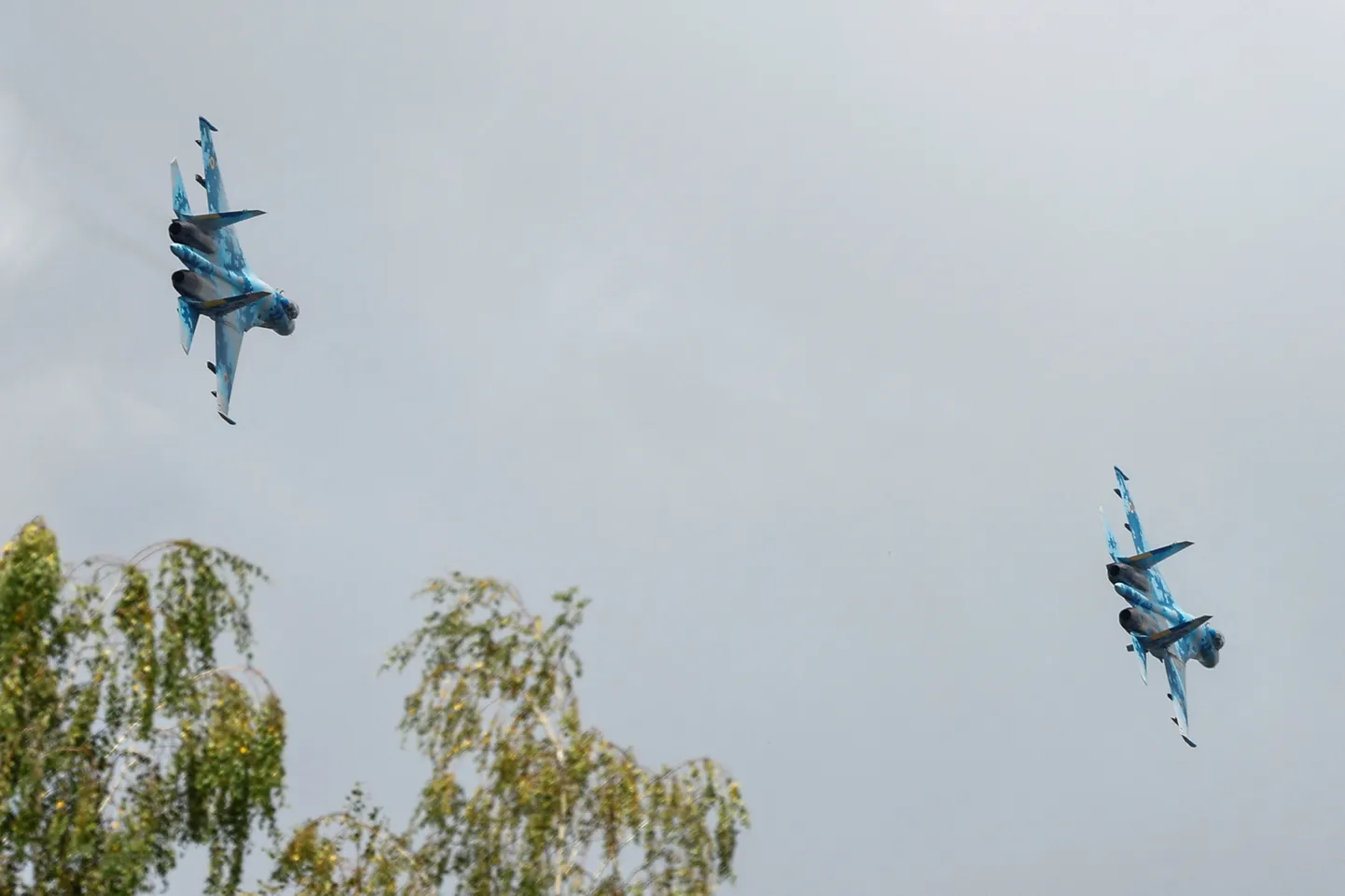 Ukraina Su-27 hävitajad.